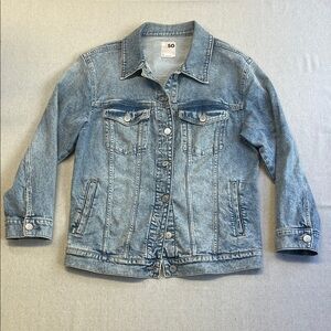 SO Light Wash Denim Jacket Women’s Medium Y2K Casual Oversized